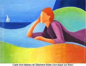 Acrylique sur bois - Copie de Bulan