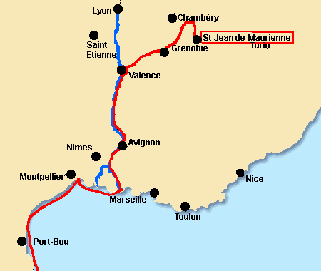 Carte Départ de France