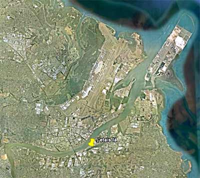 Mouillage bateau (photo GoogleMaps)